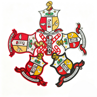 Fraternity Shield Embroidered Patches Set