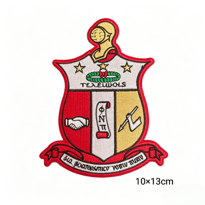 Fraternity Shield Embroidered Patches Set