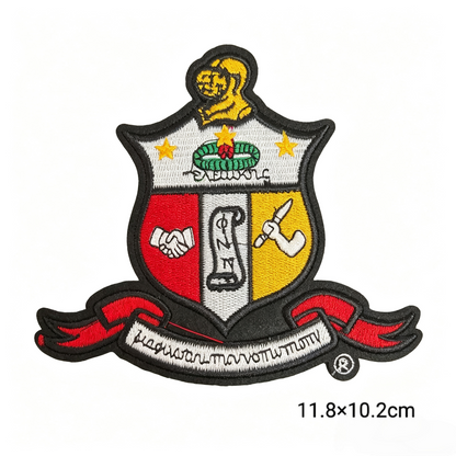 Fraternity Shield Embroidered Patches Set