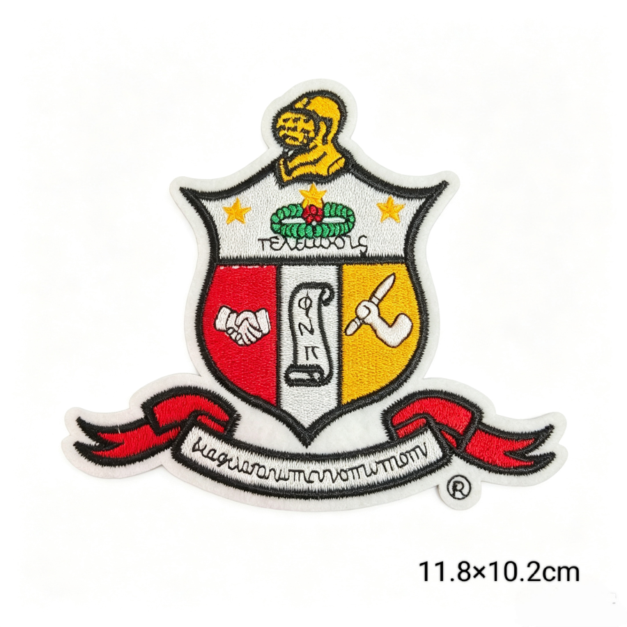 Fraternity Shield Embroidered Patches Set