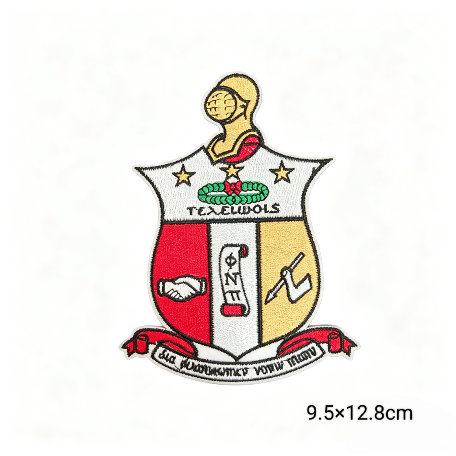 Fraternity Shield Embroidered Patches Set