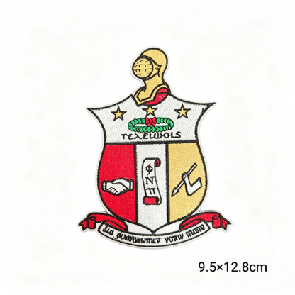 Fraternity Shield Embroidered Patches Set