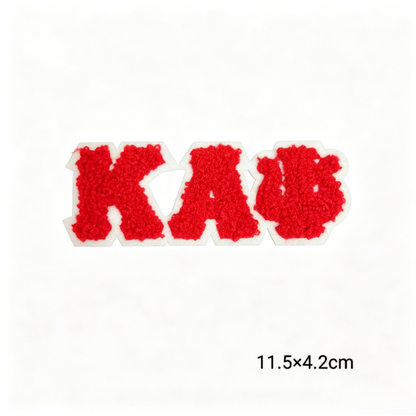 KAY Red Greek Lette Fraternity Themed Iron On Patches
