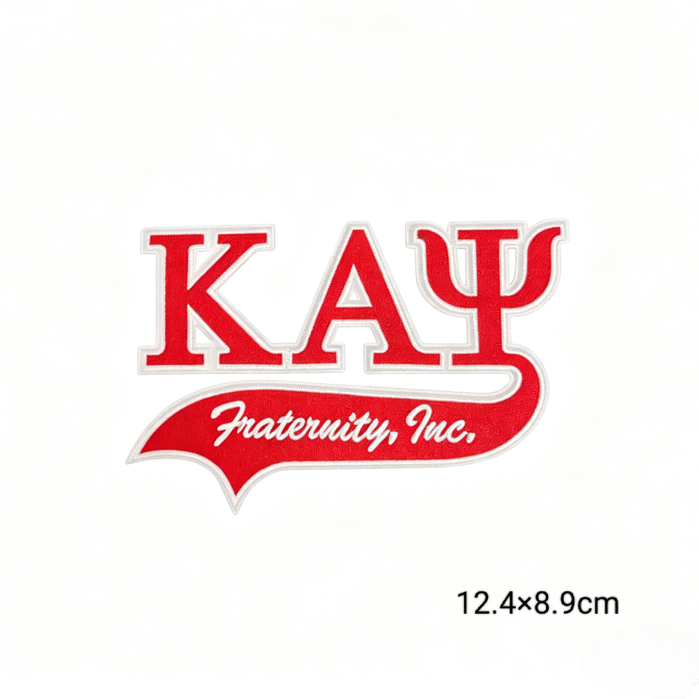 KAY Red Greek Lette Fraternity Themed Iron On Patches