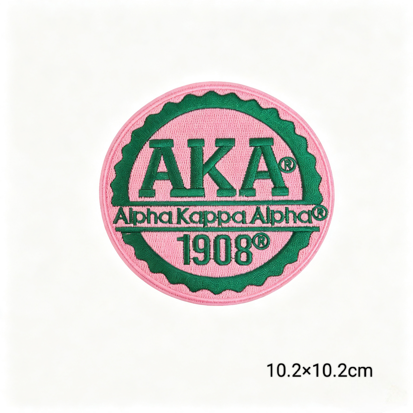 AKA 1908 Sorority Round Embroidered Patches Set
