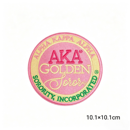AKA 1908 Sorority Round Embroidered Patches Set