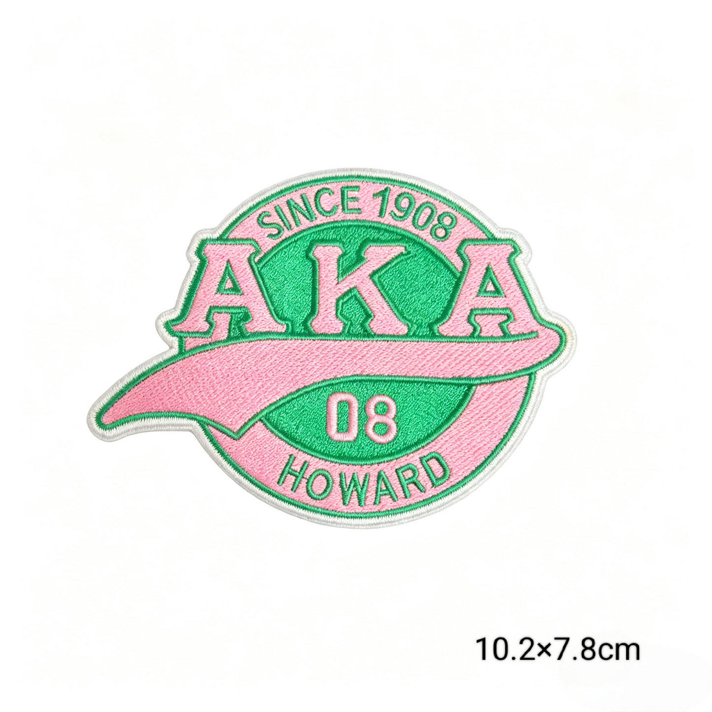 AKA 1908 Sorority Round Embroidered Patches Set