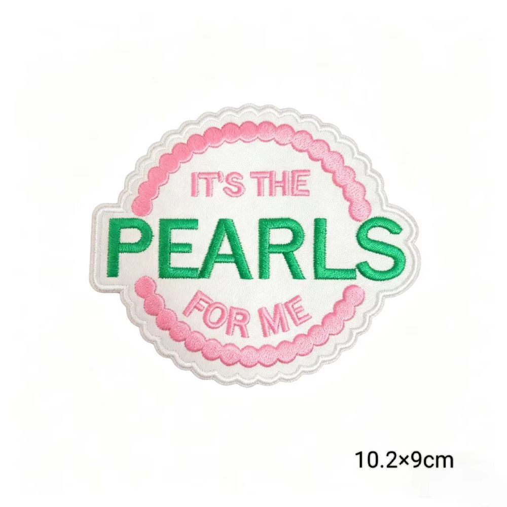 AKA 1908 Sorority Round Embroidered Patches Set