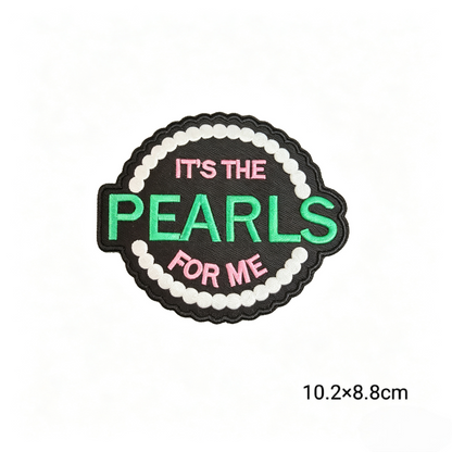 AKA 1908 Sorority Round Embroidered Patches Set