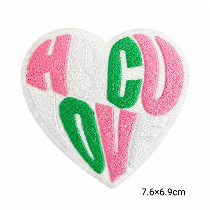 AKA 1908 & HBCU Love Heart Betty Boop Crest Iron On Patches