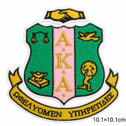 AKA 1908 & HBCU Love Heart Betty Boop Crest Iron On Patches