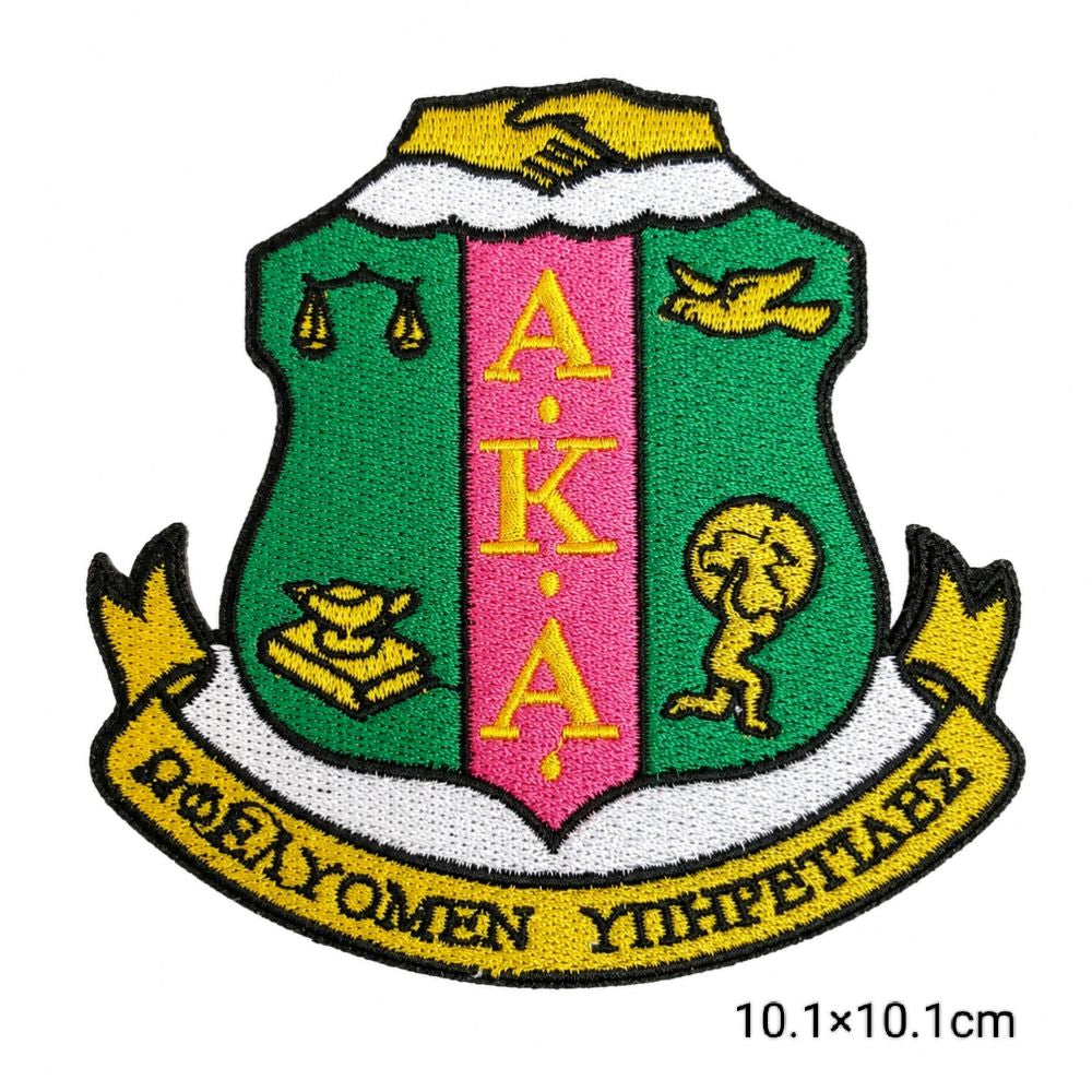 AKA 1908 & HBCU Love Heart Betty Boop Crest Iron On Patches