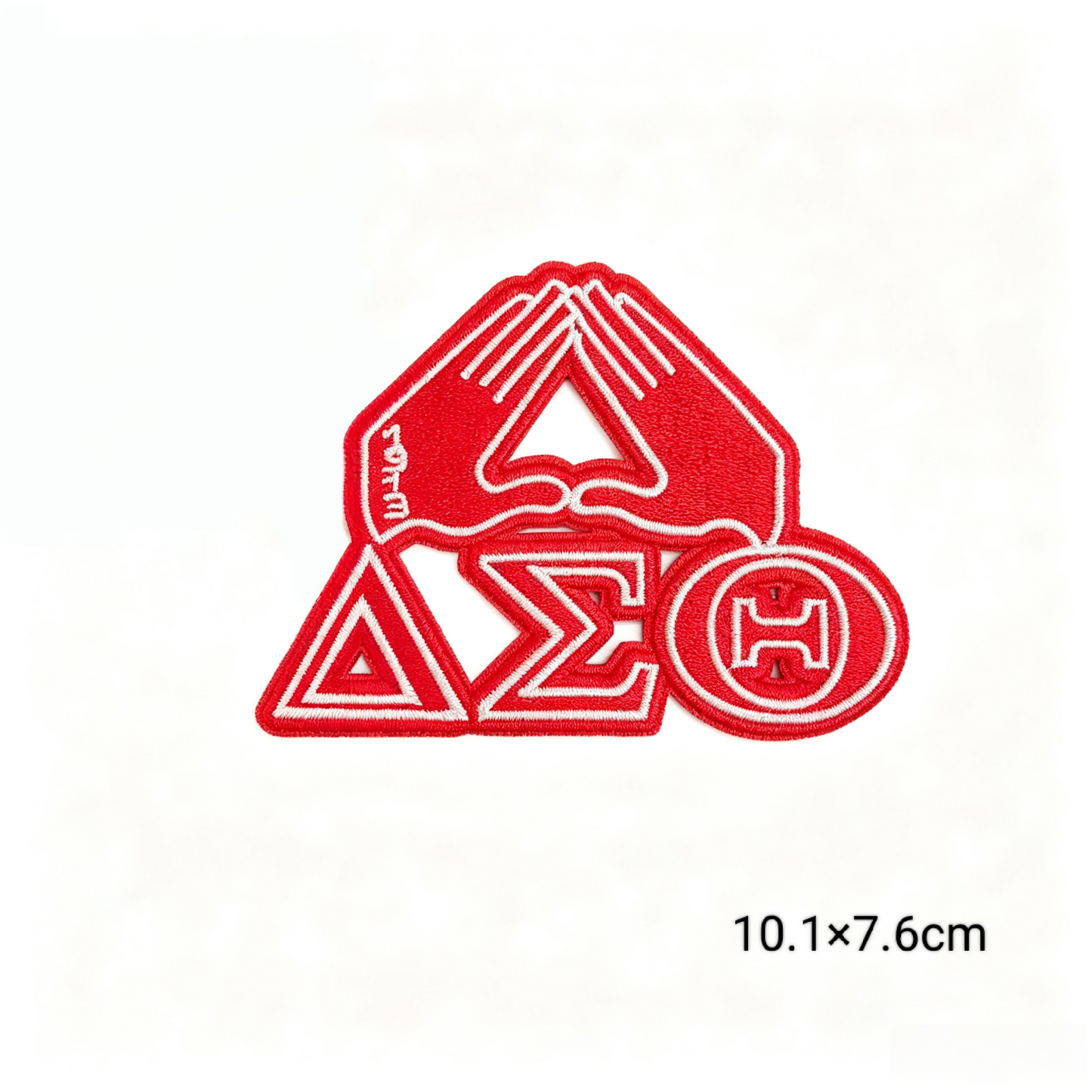 Delta Sigma Theta Hand Sign Chenille & Embroidered Iron On Patches