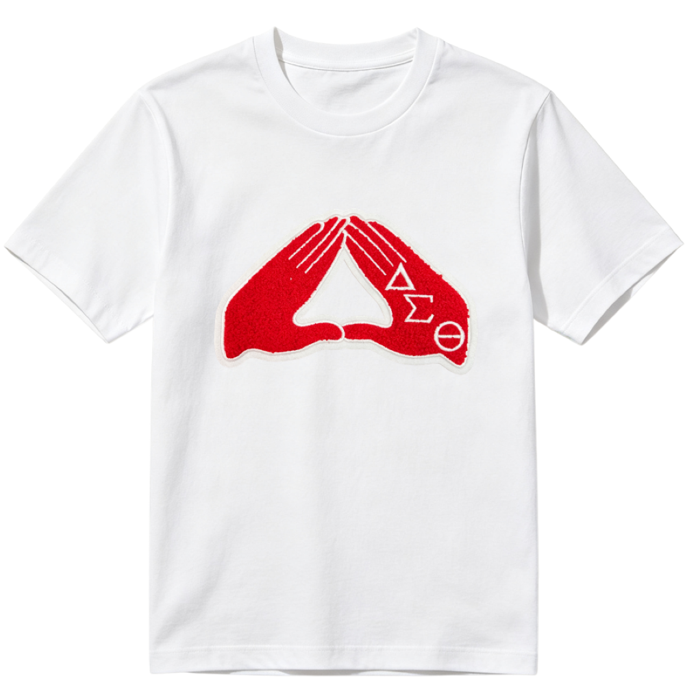 Delta Sigma Theta Hand Sign Chenille & Embroidered Iron On Patches