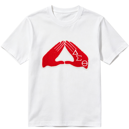 Delta Sigma Theta Hand Sign Chenille & Embroidered Iron On Patches
