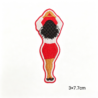 Delta Sigma Theta 1913 Sorority Red Black Humanoid pattern Iron On Patches