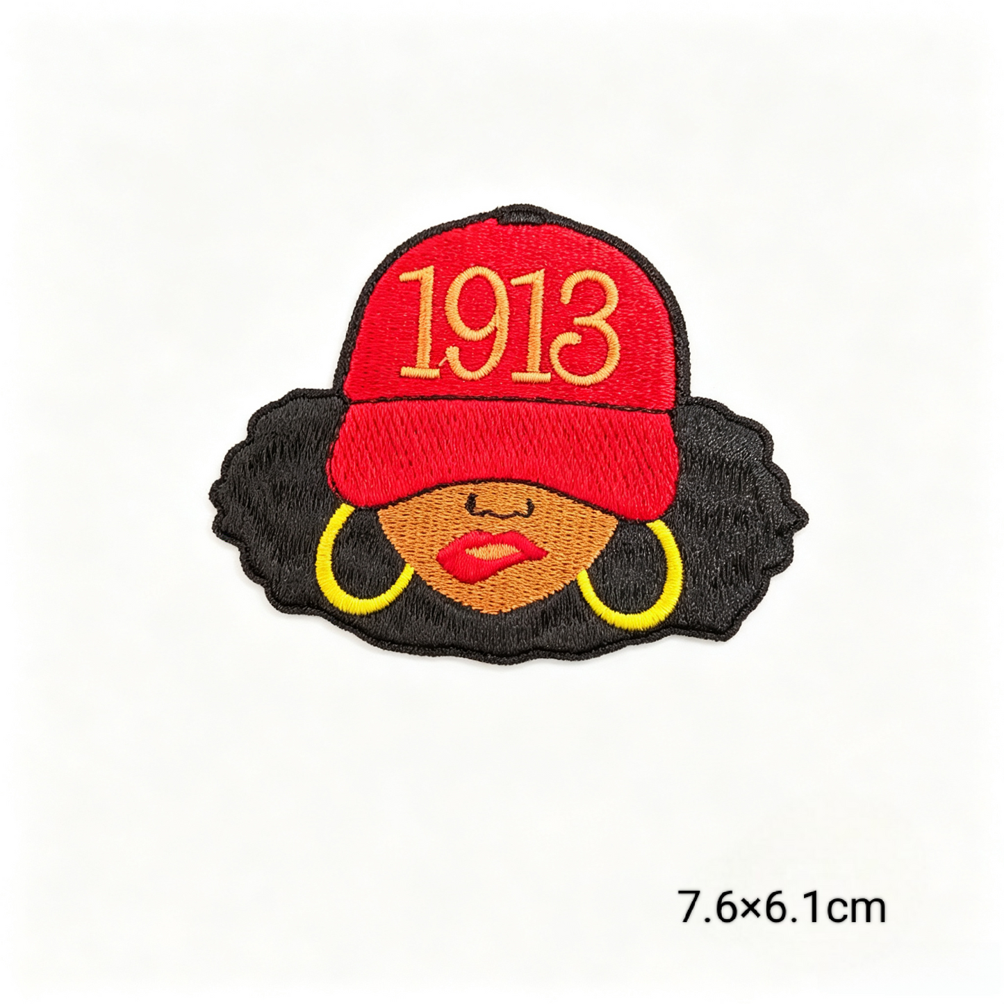 Delta Sigma Theta 1913 Sorority Red Black Humanoid pattern Iron On Patches