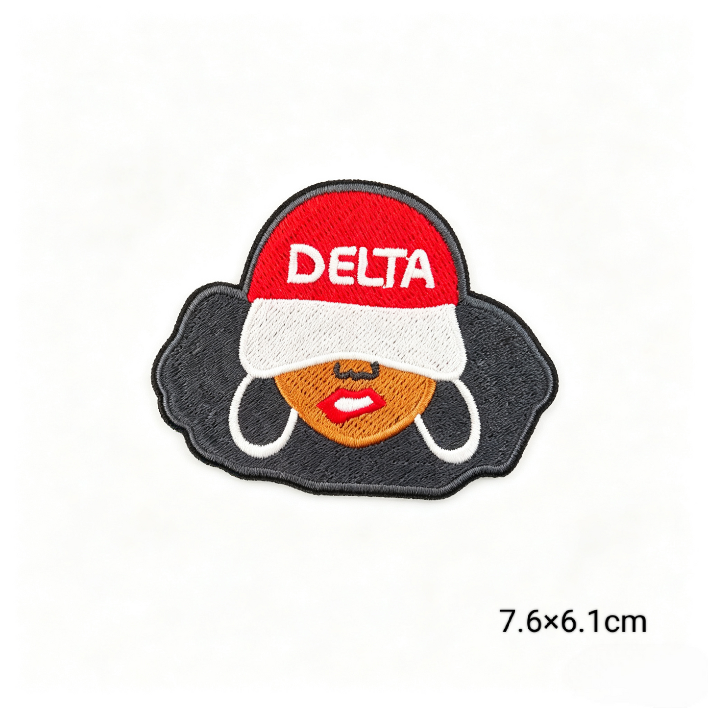 Delta Sigma Theta 1913 Sorority Red Black Humanoid pattern Iron On Patches