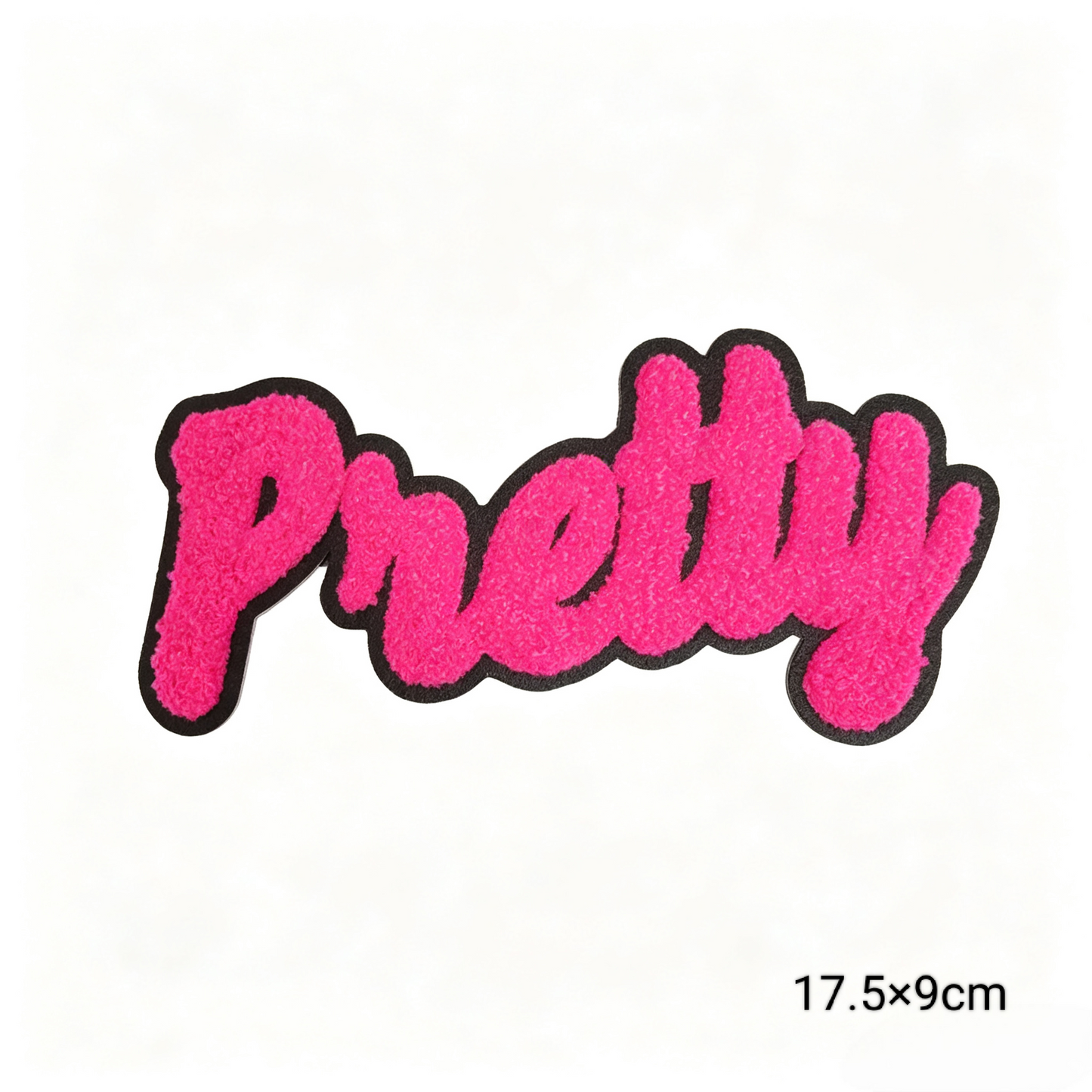 Pretty Chenille Letter Patches Iron-On Embroidered Appliques