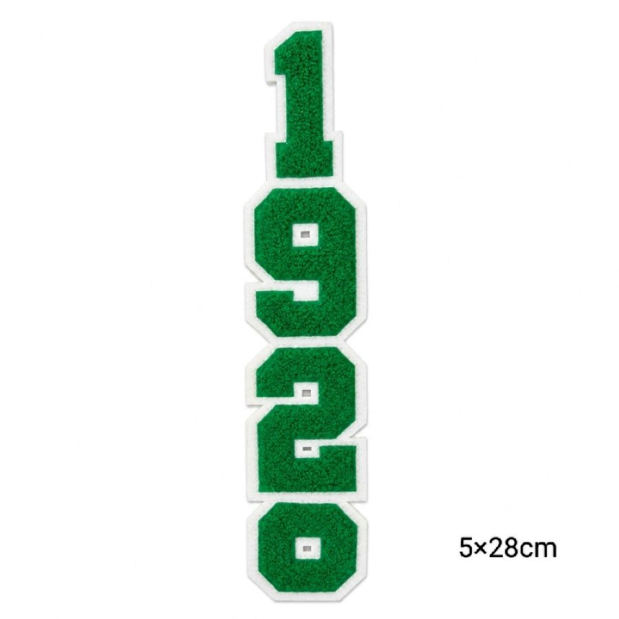 Iota Phi Lambda Sorority Green Chenille Patches Set