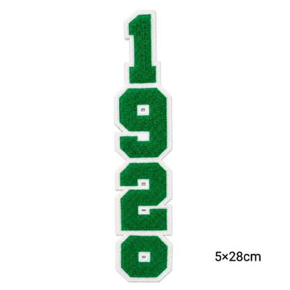 Iota Phi Lambda Sorority Green Chenille Patches Set