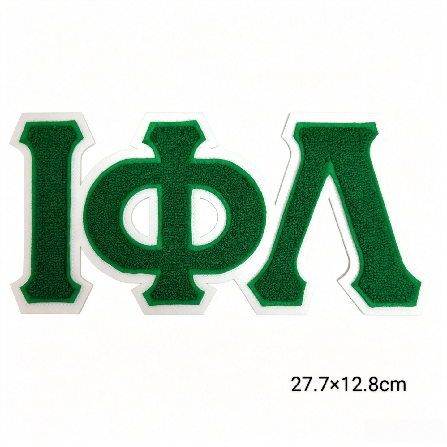 Iota Phi Lambda Sorority Green Chenille Patches Set
