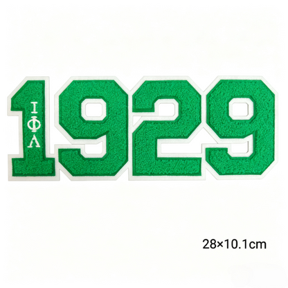 Iota Phi Lambda Sorority Green Chenille Patches Set