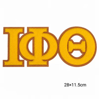 Iota Phi Theta 1963 fraternity Chenille Iron-On Patches Set