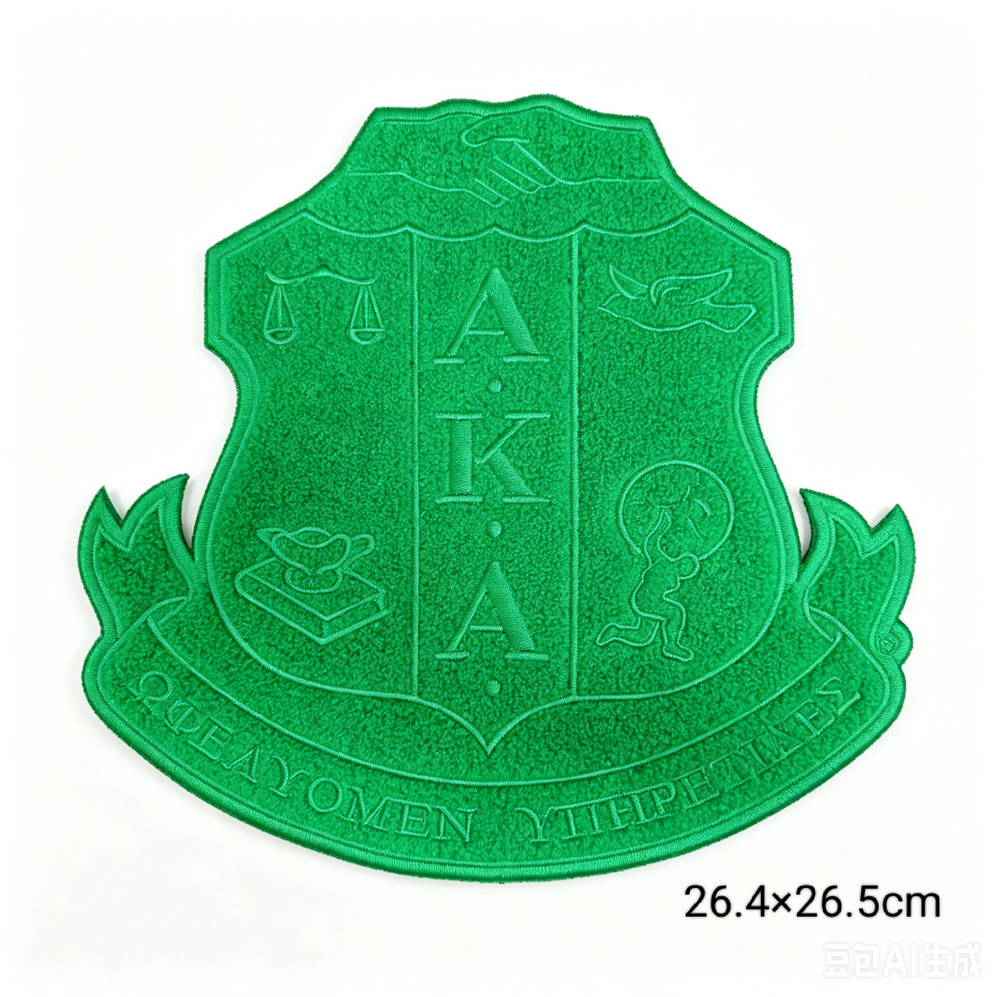 10.5 inch Greek AKA Sorority Embroidered shield Patches