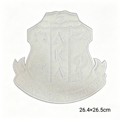 10.5 inch Greek AKA Sorority Embroidered shield Patches