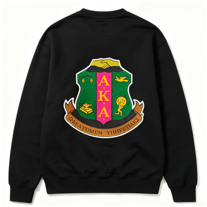 10.5 inch Greek AKA Sorority Embroidered shield Patches