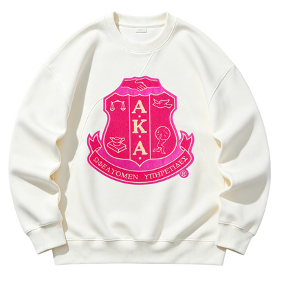 10.5 inch Greek AKA Sorority Embroidered shield Patches