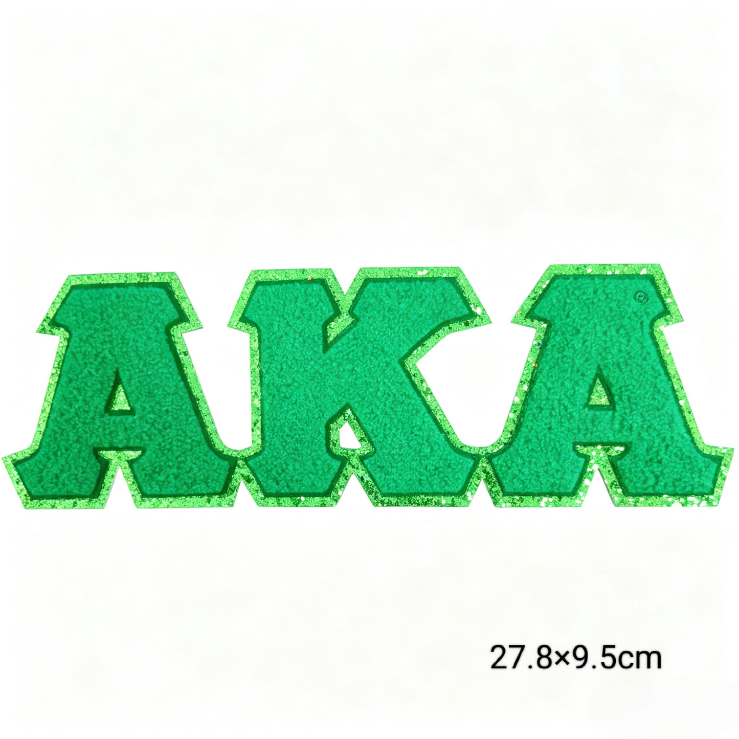 Glitter Edge Chenille Greek Letter Patches Iron‑on Sorority Fraternity Alphabet Patches DIY Clothing Jacket Hat Decor Accessories