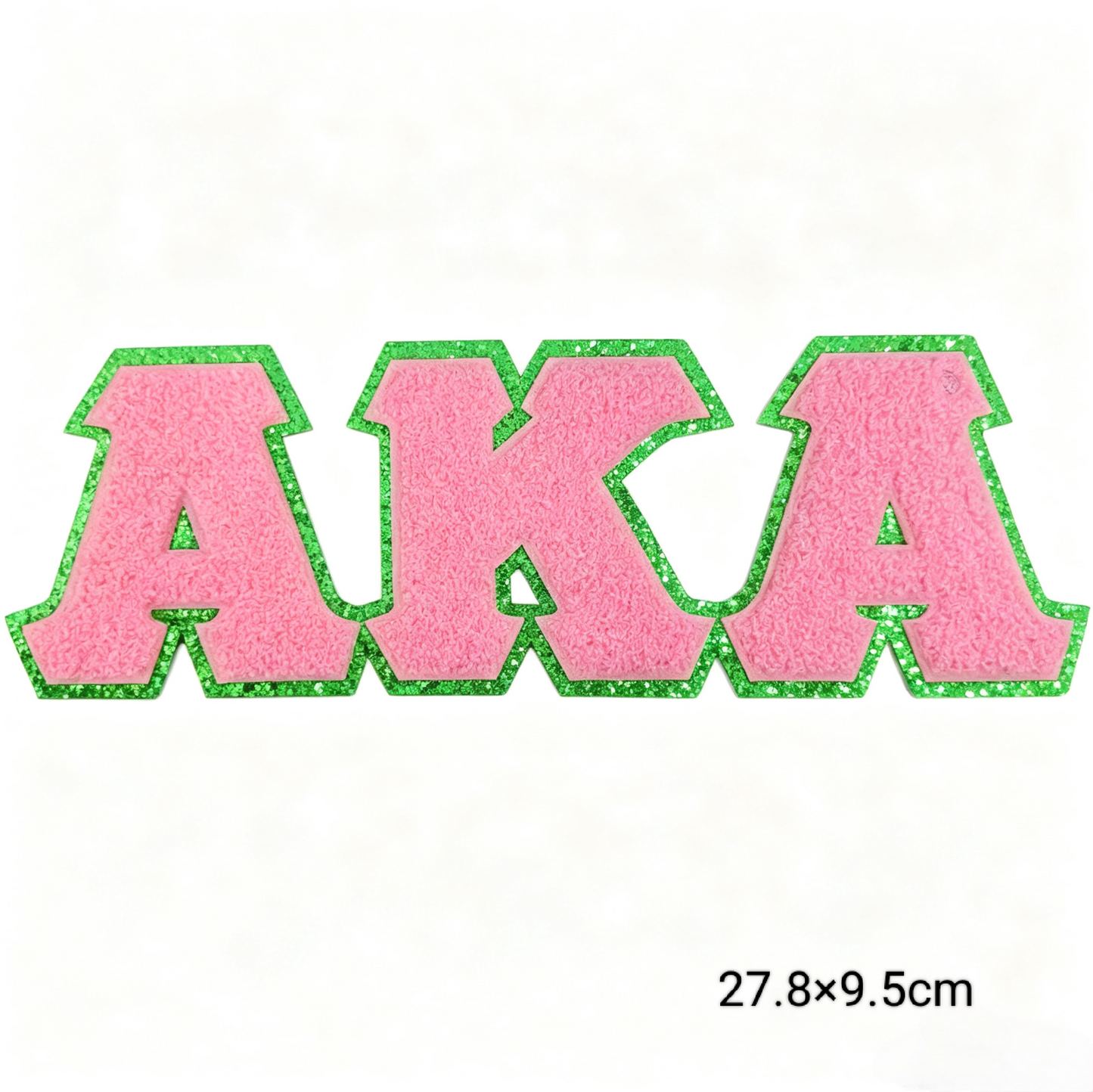 Glitter Edge Chenille Greek Letter Patches Iron‑on Sorority Fraternity Alphabet Patches DIY Clothing Jacket Hat Decor Accessories