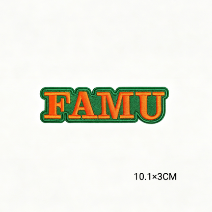 FAMU 1887 Legacy Rattler Chenille Embroidered Patches Florida A&M University HBCU Iron on Patches