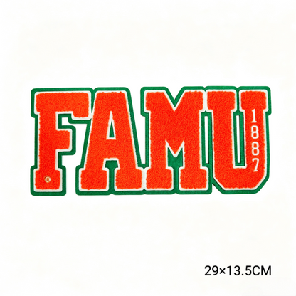 FAMU 1887 Legacy Rattler Chenille Embroidered Patches Florida A&M University HBCU Iron on Patches