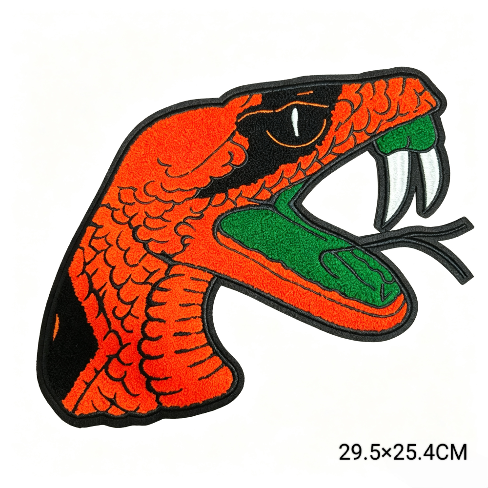 FAMU 1887 Legacy Rattler Chenille Embroidered Patches Florida A&M University HBCU Iron on Patches