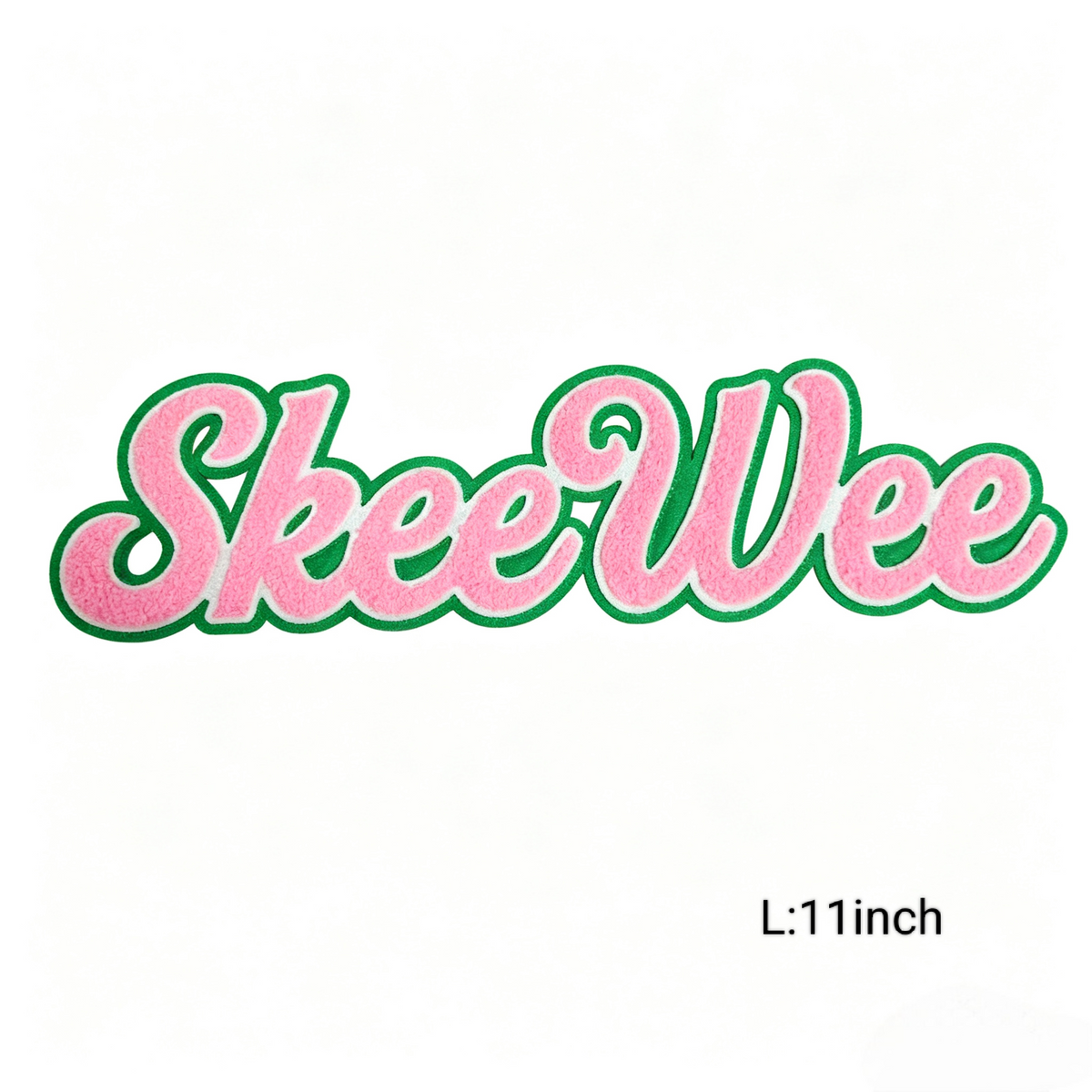 11 Inch SkeeWee Iron on Chenille Patch for Pretty Girl Sorority