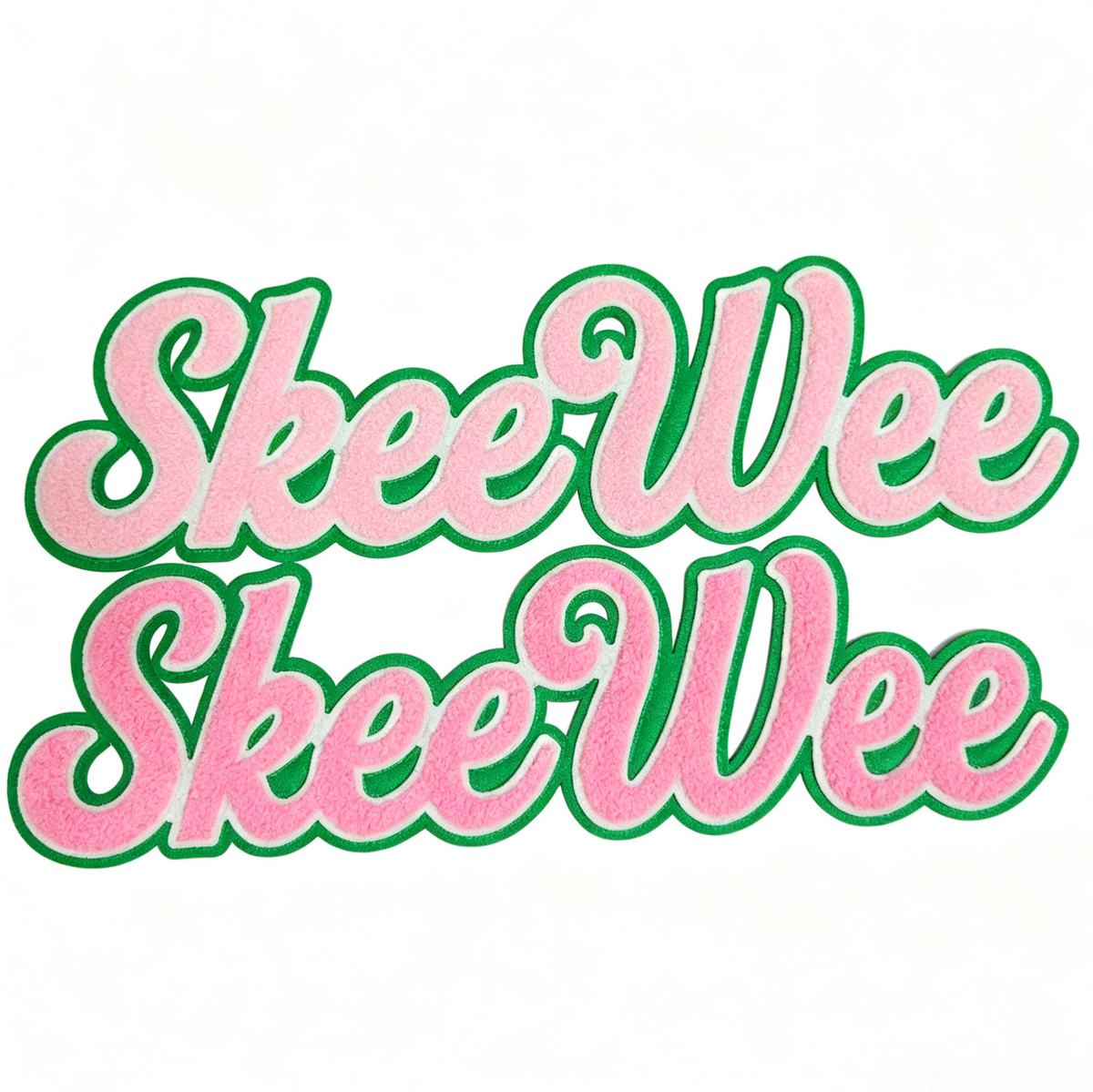 11 Inch SkeeWee Iron on Chenille Patch for Pretty Girl Sorority