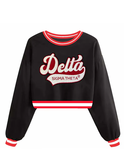 Delta Sigma Theta Chenille Letter Patch Red White Embroidered