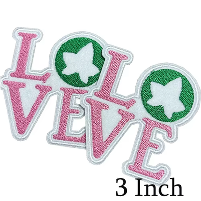 Small Size Sorority AKA Ivy Pearl Embroidery Design Patches