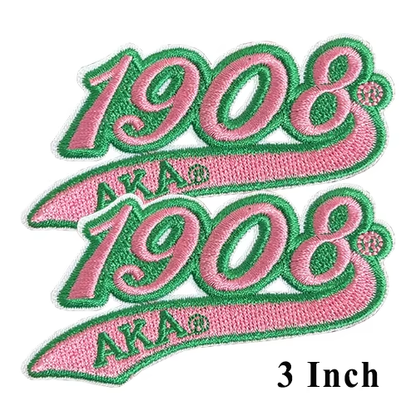 Small Size Sorority AKA Ivy Pearl Embroidery Design Patches
