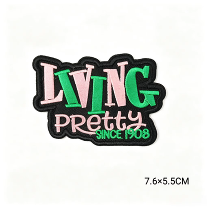 Small Size Sorority AKA Ivy Pearl Embroidery Design Patches