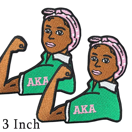 Small Size Sorority AKA Ivy Pearl Embroidery Design Patches