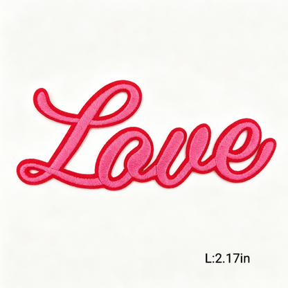 Hot Pink/Black Trendy Letter Embroidery Iron-on Patches Various Inspirational Slogan & Letters