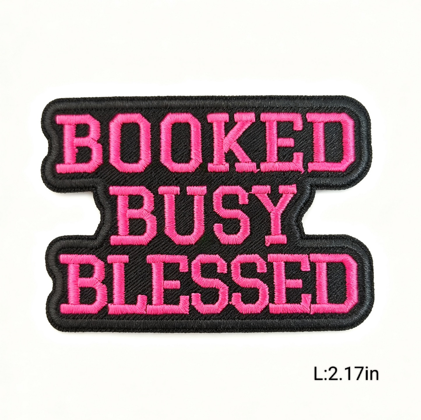 Hot Pink/Black Trendy Letter Embroidery Iron-on Patches Various Inspirational Slogan & Letters