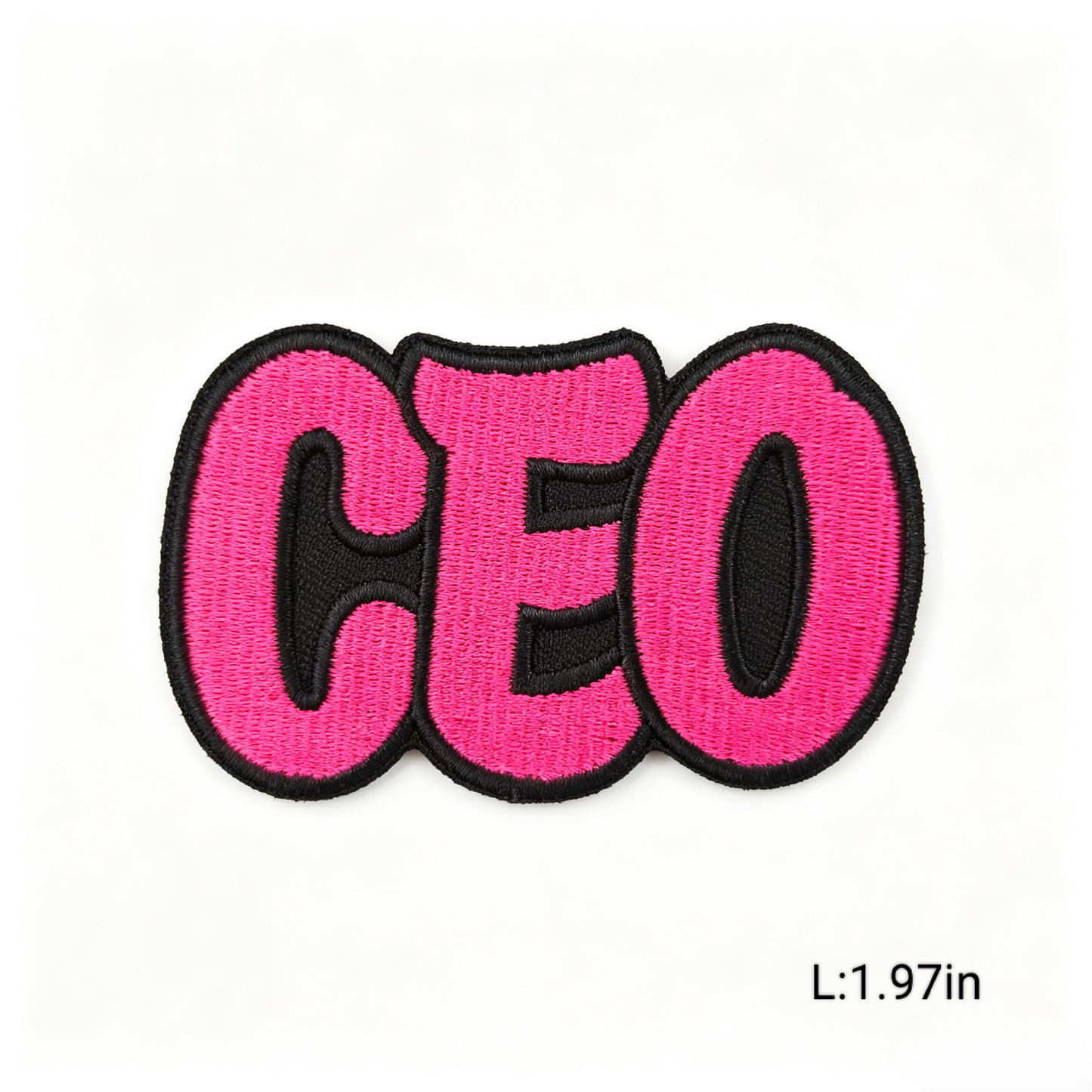 Hot Pink/Black Trendy Letter Embroidery Iron-on Patches Various Inspirational Slogan & Letters
