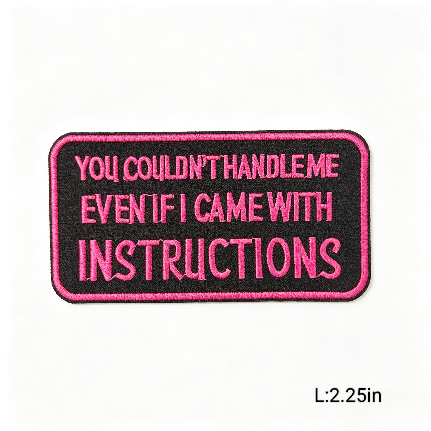 Hot Pink/Black Trendy Letter Embroidery Iron-on Patches Various Inspirational Slogan & Letters