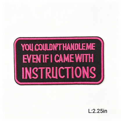 Hot Pink/Black Trendy Letter Embroidery Iron-on Patches Various Inspirational Slogan & Letters