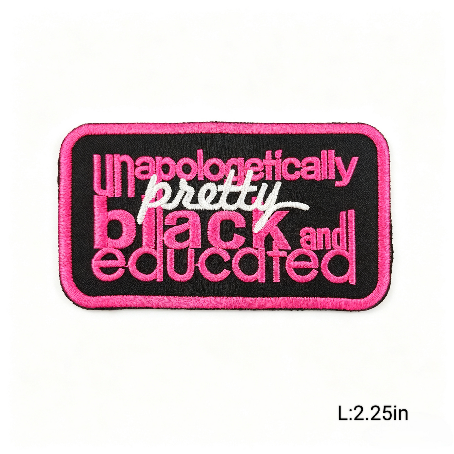 Hot Pink/Black Trendy Letter Embroidery Iron-on Patches Various Inspirational Slogan & Letters